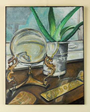 still life of crystal ball